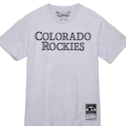 Apparel Mitchell & Ness T-Shirts & Tops-Wordmark 1 Tee Colorado Rockies