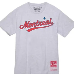 Apparel Mitchell & Ness T-Shirts & Tops-Wordmark 1 Tee Montreal Expos