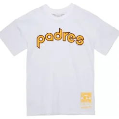 Apparel Mitchell & Ness T-Shirts & Tops-Wordmark 2 Tee San Diego Padres