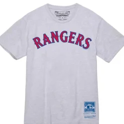 Apparel Mitchell & Ness T-Shirts & Tops-Wordmark 1 Tee Texas Rangers