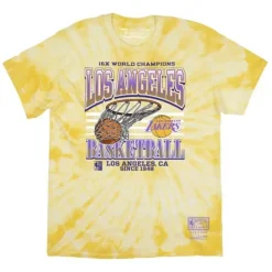 Apparel Mitchell & Ness T-Shirts & Tops-16X Champions Swish Tee Los Angeles Lakers