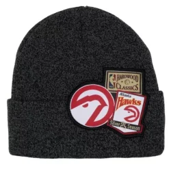 Headwear Mitchell & Ness -Xl Logo Patch Knit Hwc Atlanta Hawks