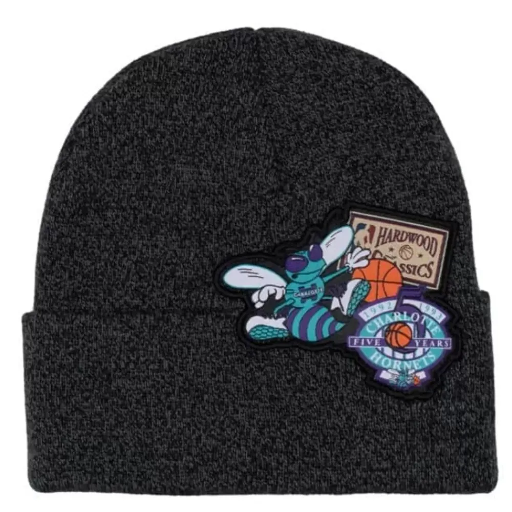 Headwear Mitchell & Ness -Xl Logo Patch Knit Hwc Charlotte Hornets