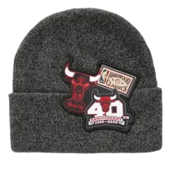 Headwear Mitchell & Ness -Xl Logo Patch Knit Hwc Chicago Bulls