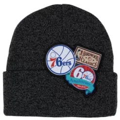 Headwear Mitchell & Ness -Xl Logo Patch Knit Hwc Philadelphia 76Ers